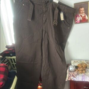 Sonoma Brown Trousers Straight Leg Design